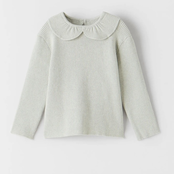 Zara Other - • Zara • Peter Pan Collar Knit Sweater